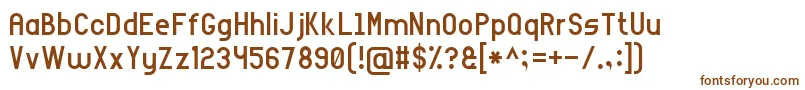 ArialNarrow7-fontti – ruskeat fontit valkoisella taustalla