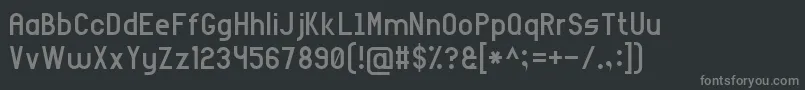 Fonte ArialNarrow7 – fontes cinzas em um fundo preto