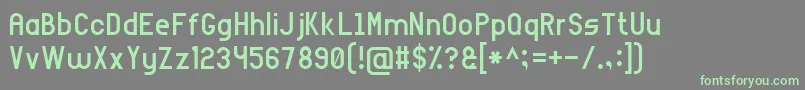 ArialNarrow7 Font – Green Fonts on Gray Background