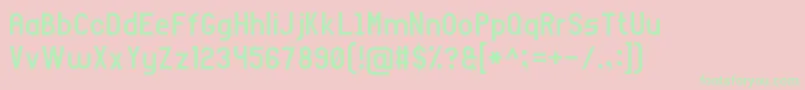 ArialNarrow7-Schriftart – Grüne Schriften auf rosa Hintergrund