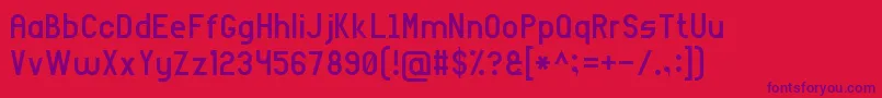 ArialNarrow7 Font – Purple Fonts on Red Background