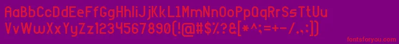 ArialNarrow7 Font – Red Fonts on Purple Background