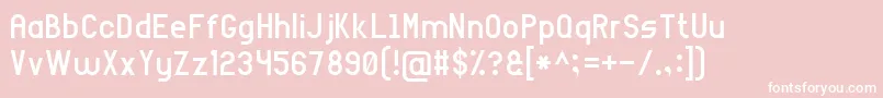 ArialNarrow7 Font – White Fonts on Pink Background