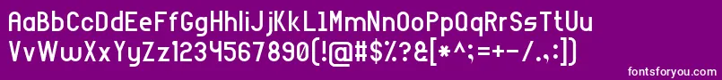 ArialNarrow7 Font – White Fonts on Purple Background