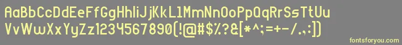ArialNarrow7 Font – Yellow Fonts on Gray Background