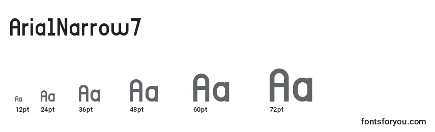 ArialNarrow7 Font Sizes