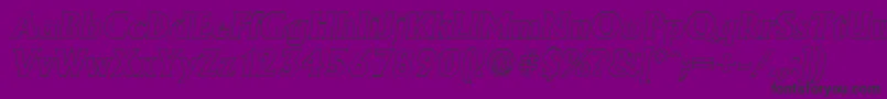 AdelonoutlineXboldItalic Font – Black Fonts on Purple Background