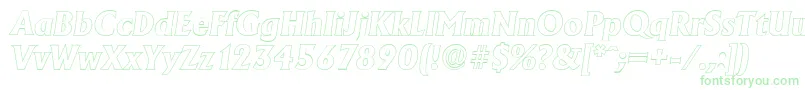 AdelonoutlineXboldItalic Font – Green Fonts