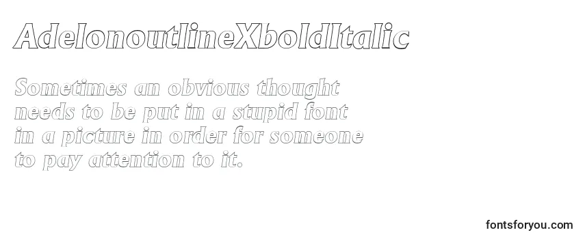 AdelonoutlineXboldItalic Font