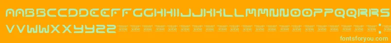 Emophonic Font – Green Fonts on Orange Background