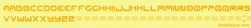 Emophonic Font – Orange Fonts on Yellow Background