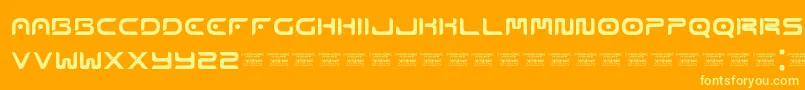 Emophonic Font – Yellow Fonts on Orange Background