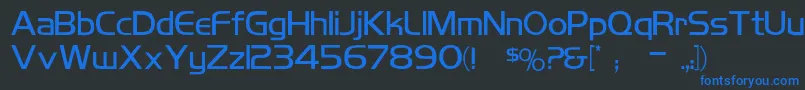 KoshgarianLigh Font – Blue Fonts on Black Background