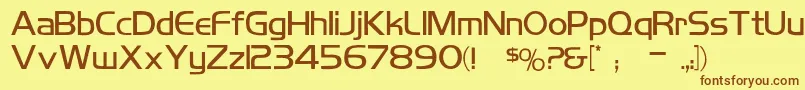 KoshgarianLigh Font – Brown Fonts on Yellow Background