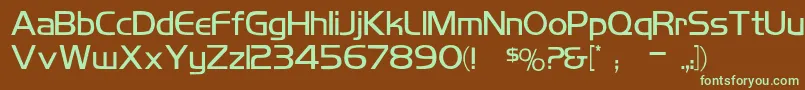 KoshgarianLigh Font – Green Fonts on Brown Background