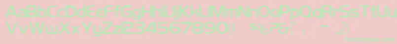 KoshgarianLigh Font – Green Fonts on Pink Background