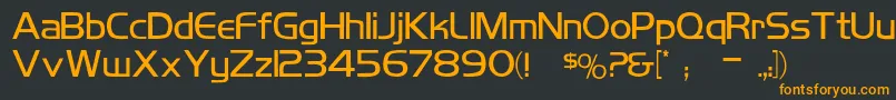 KoshgarianLigh Font – Orange Fonts on Black Background