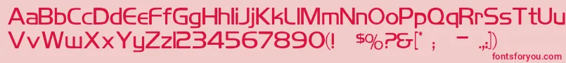 KoshgarianLigh Font – Red Fonts on Pink Background