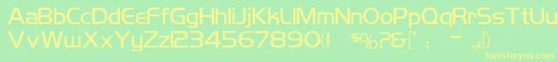 KoshgarianLigh Font – Yellow Fonts on Green Background