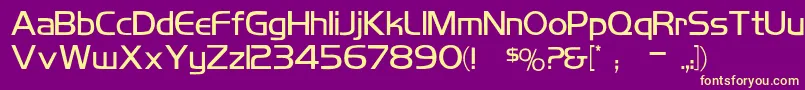 KoshgarianLigh Font – Yellow Fonts on Purple Background