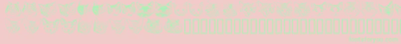 Kittp Font – Green Fonts on Pink Background