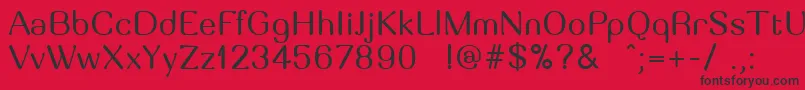 MassaRegular Font – Black Fonts on Red Background