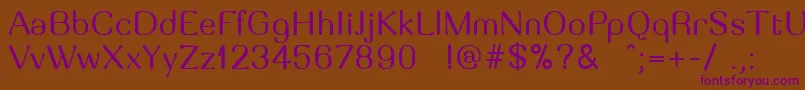 MassaRegular Font – Purple Fonts on Brown Background