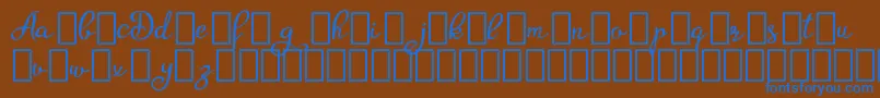 AgrishDemo Font – Blue Fonts on Brown Background