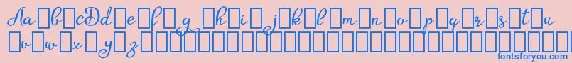 AgrishDemo Font – Blue Fonts on Pink Background