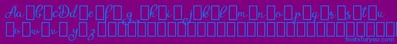 Шрифт AgrishDemo – синие шрифты на фиолетовом фоне