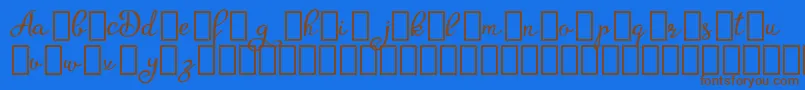 AgrishDemo Font – Brown Fonts on Blue Background