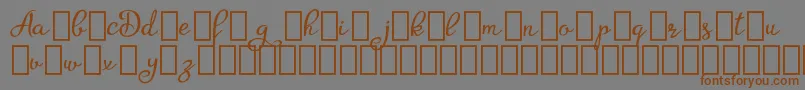 AgrishDemo-fontti – ruskeat fontit harmaalla taustalla