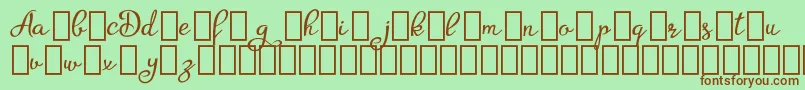 AgrishDemo Font – Brown Fonts on Green Background