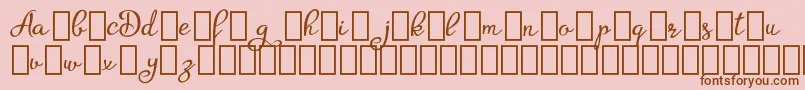 AgrishDemo-fontti – ruskeat fontit vaaleanpunaisella taustalla