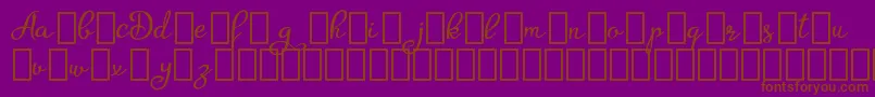 フォントAgrishDemo – 紫色の背景に茶色のフォント