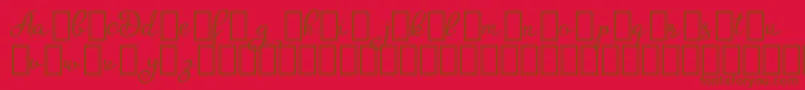 Czcionka AgrishDemo – brązowe czcionki na czerwonym tle