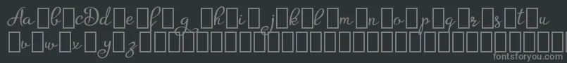 Шрифт AgrishDemo – серые шрифты на чёрном фоне