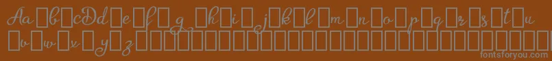 Шрифт AgrishDemo – серые шрифты на коричневом фоне