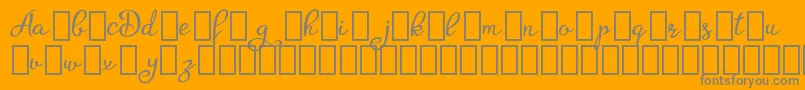 AgrishDemo Font – Gray Fonts on Orange Background