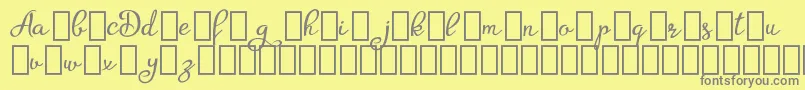 フォントAgrishDemo – 黄色の背景に灰色の文字