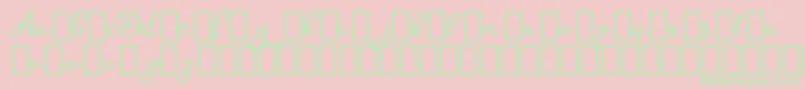 AgrishDemo-fontti – vihreät fontit vaaleanpunaisella taustalla
