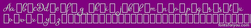 AgrishDemo Font – Green Fonts on Purple Background