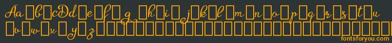 Шрифт AgrishDemo – оранжевые шрифты на чёрном фоне
