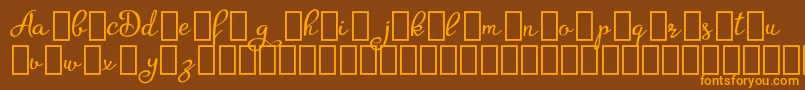 Шрифт AgrishDemo – оранжевые шрифты на коричневом фоне