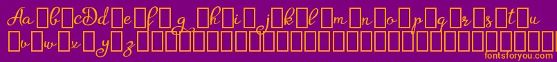 AgrishDemo Font – Orange Fonts on Purple Background