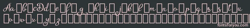 Шрифт AgrishDemo – розовые шрифты на чёрном фоне