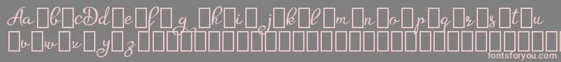 フォントAgrishDemo – 灰色の背景にピンクのフォント