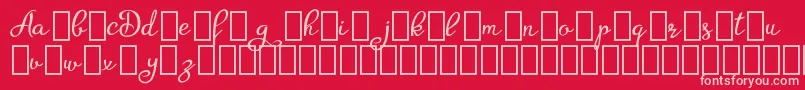 AgrishDemo Font – Pink Fonts on Red Background