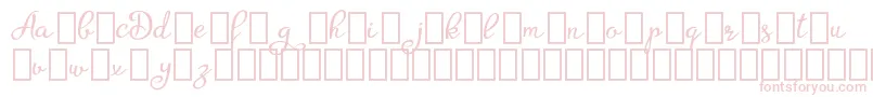 Шрифт AgrishDemo – розовые шрифты на белом фоне