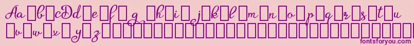 AgrishDemo-fontti – violetit fontit vaaleanpunaisella taustalla